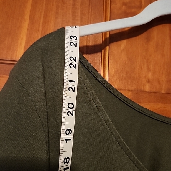 Arizona Jean Co XXL NWT Avocado Green Cotton Short Sleeve Top - Picture 6 of 10